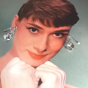 NWT Large Cubic Zirconia Earrings